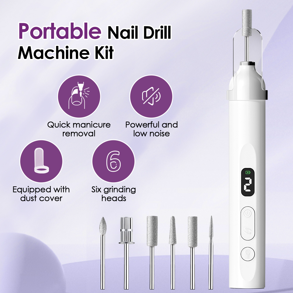 Power Tools Kit Set - Cordless Electric Nail Drill with UV