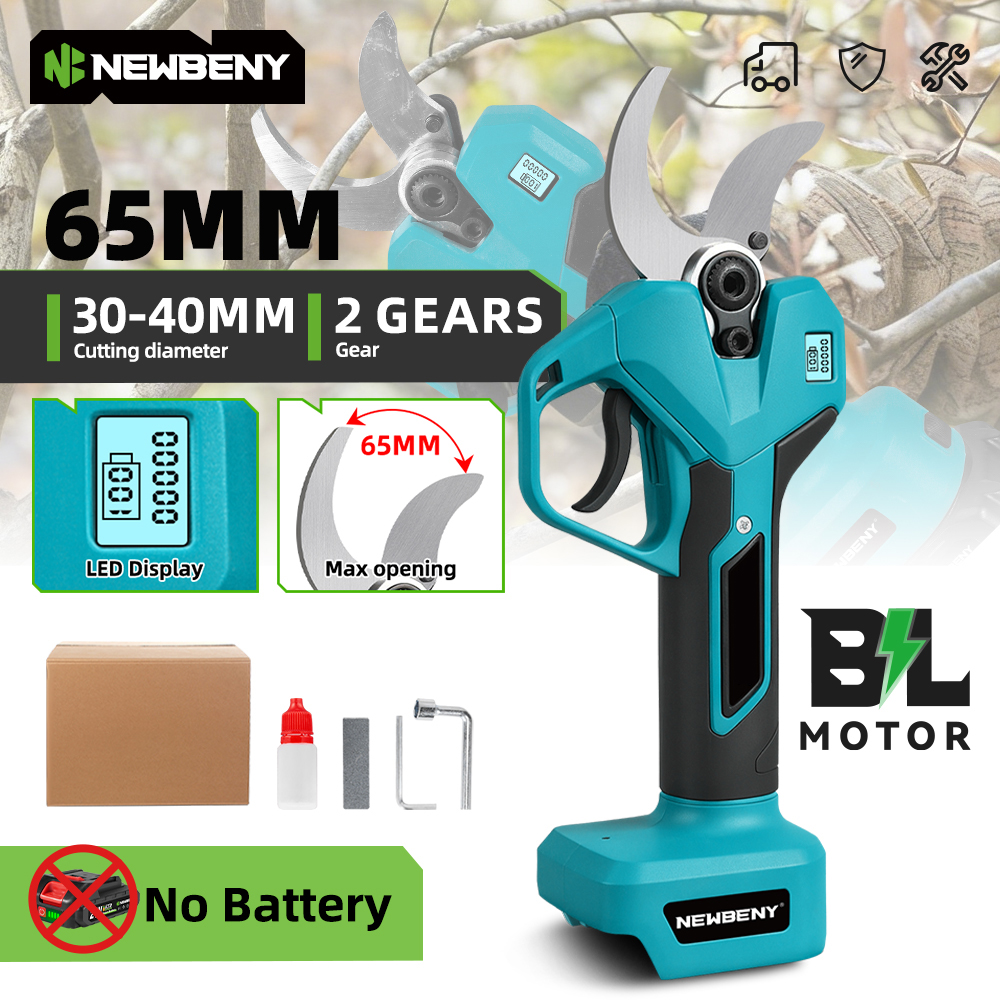 Power Tools Usa - NEWBENY 65MM Cordless Electric Pruning Shears