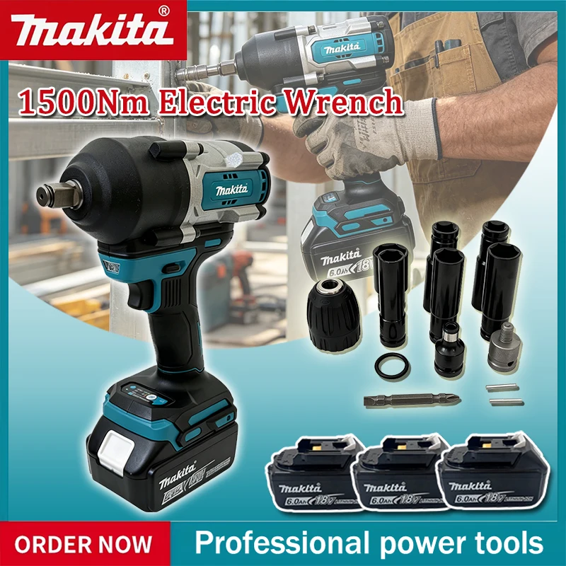 Power Tools For Home - Makita 1500Nm Electric Wrench Premium Aluminum
