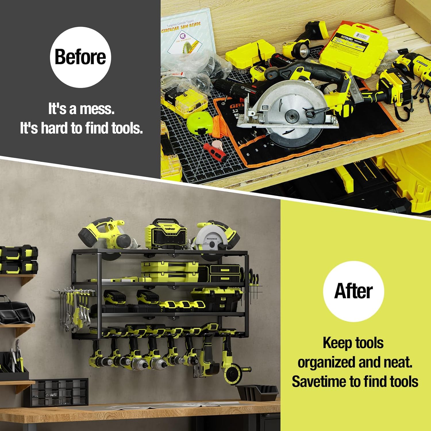 4 Layer Wall Mount Power Tool  - Power Tools Holder recension och pris