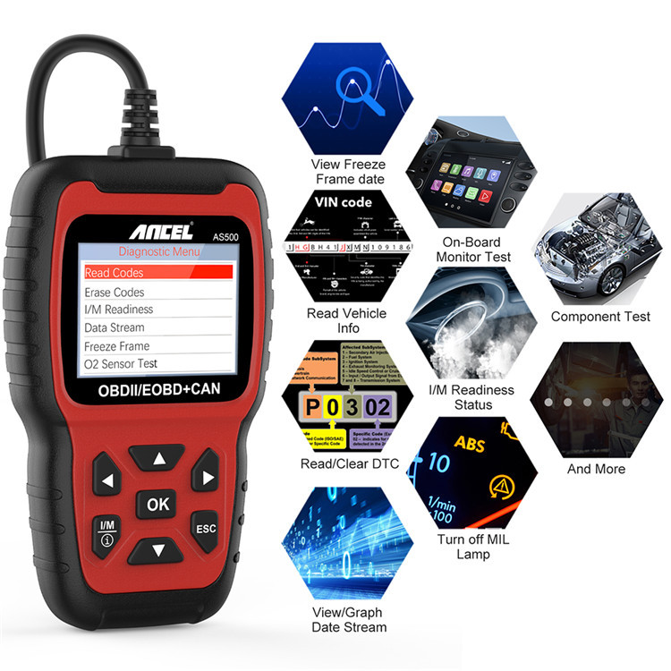Ancel AS500 OBD2 Electric Powe - Power Tools English recension och pris