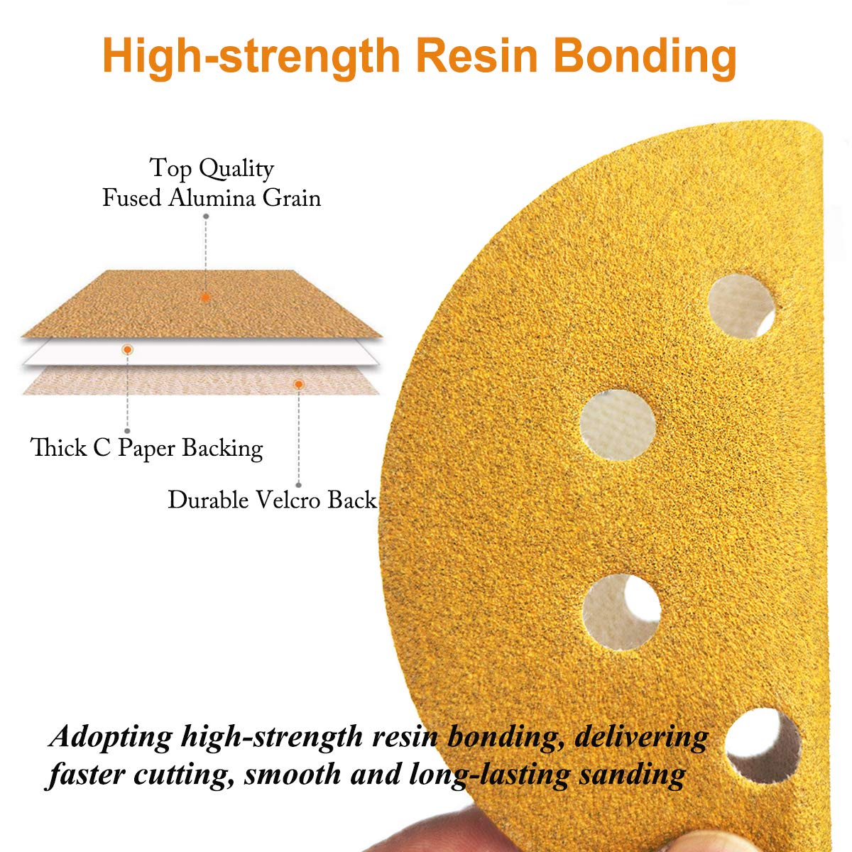 5 Inch 80 Grit Hook and Loop S - Random Orbital Sander recension och pris