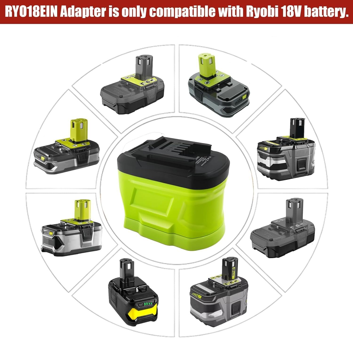 Battery Adapter for Ryobi 18V  - Power Tools Einhell recension och pris
