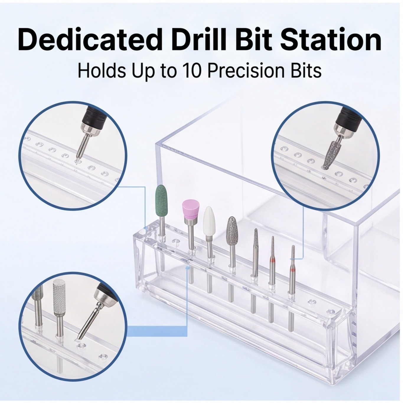 Clear Acrylic Nail Display Box - Power Tools Holder recension och pris