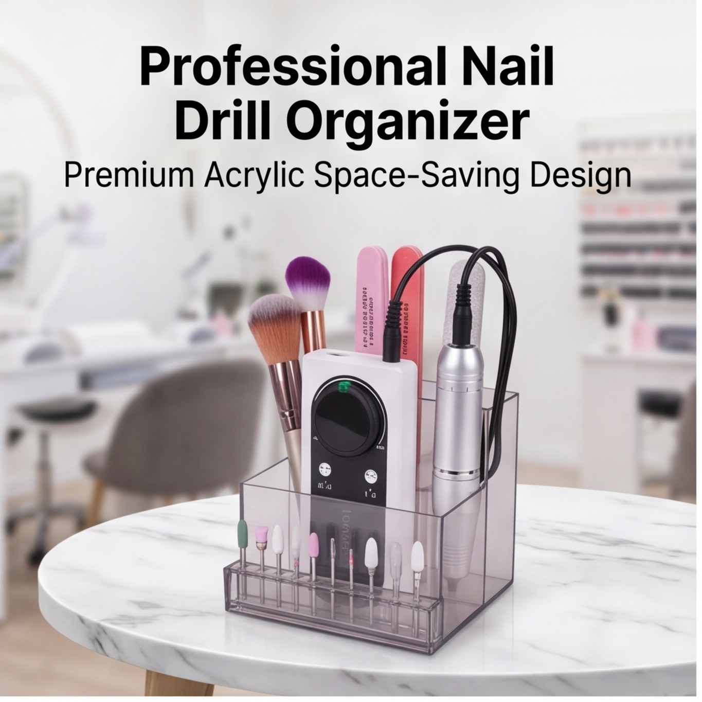 Clear Acrylic Nail Display Box - Power Tools Holder recension och pris