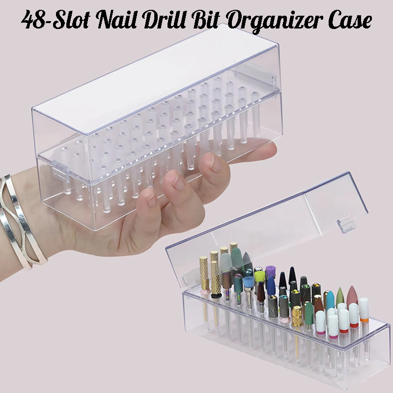 48 Holes Clear Nail Drill Bits - Power Tools Holder recension och pris
