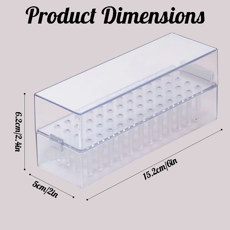 48 Holes Clear Nail Drill Bits - Power Tools Holder recension och pris