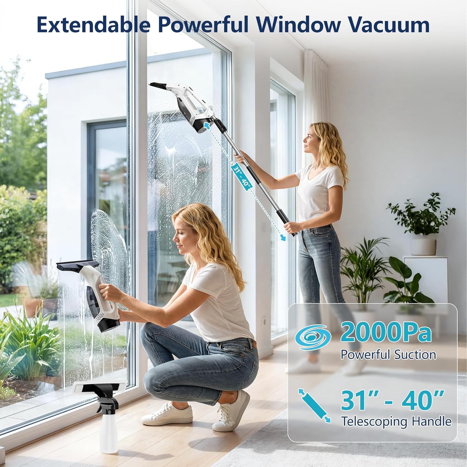 2000Pa Handheld Window Vacuum  - Power Tools Kit Set recension och pris