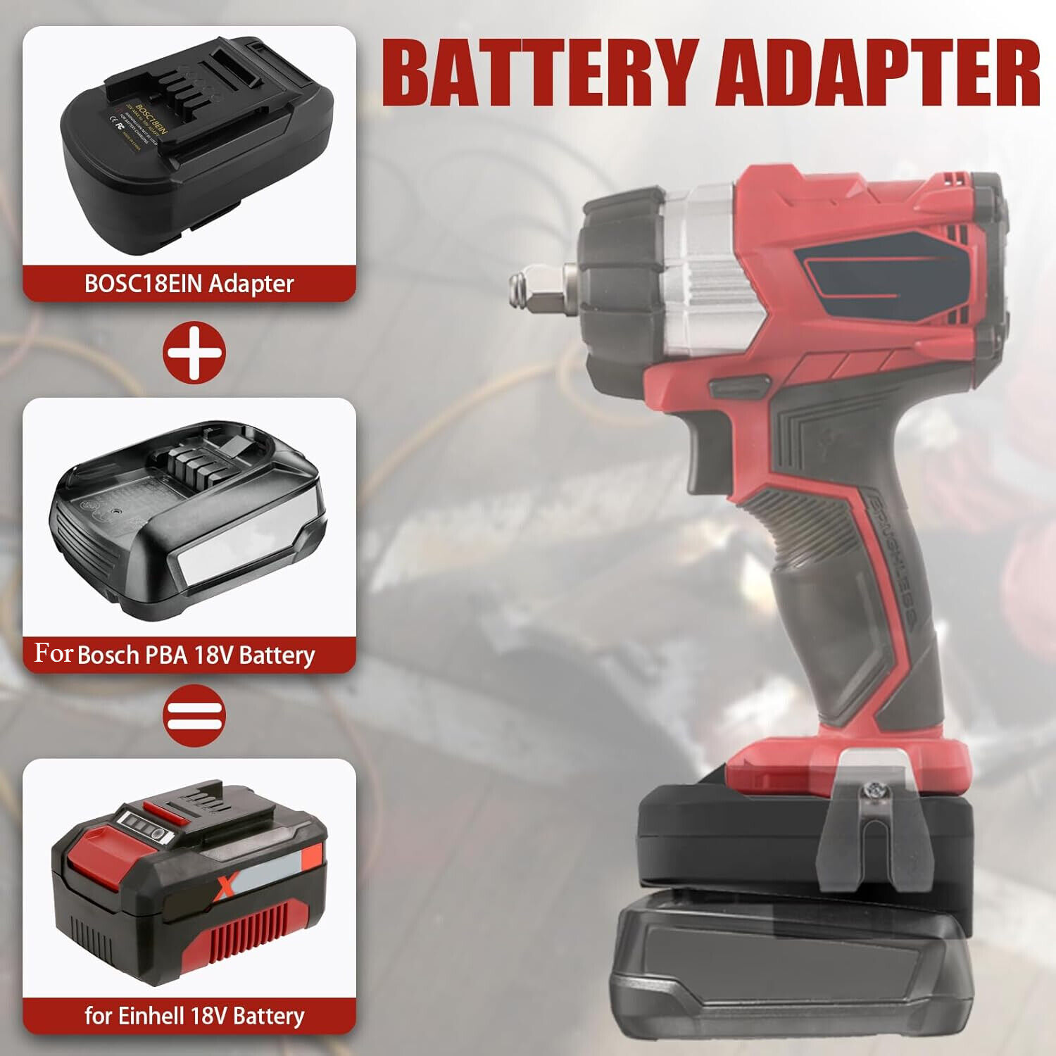Battery Adapter for Bosch 18V  - Power Tools Einhell recension och pris