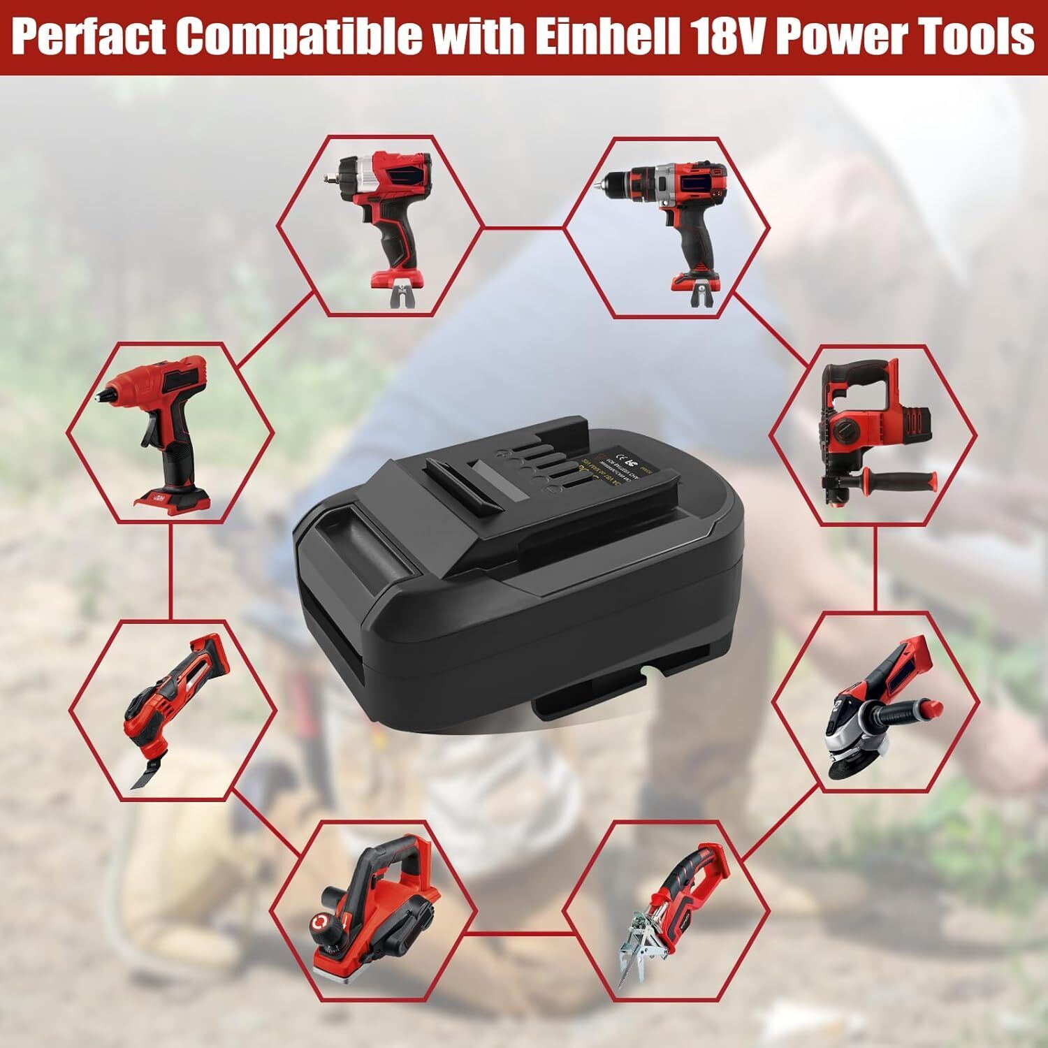 Battery Adapter for Bosch 18V  - Power Tools Einhell recension och pris