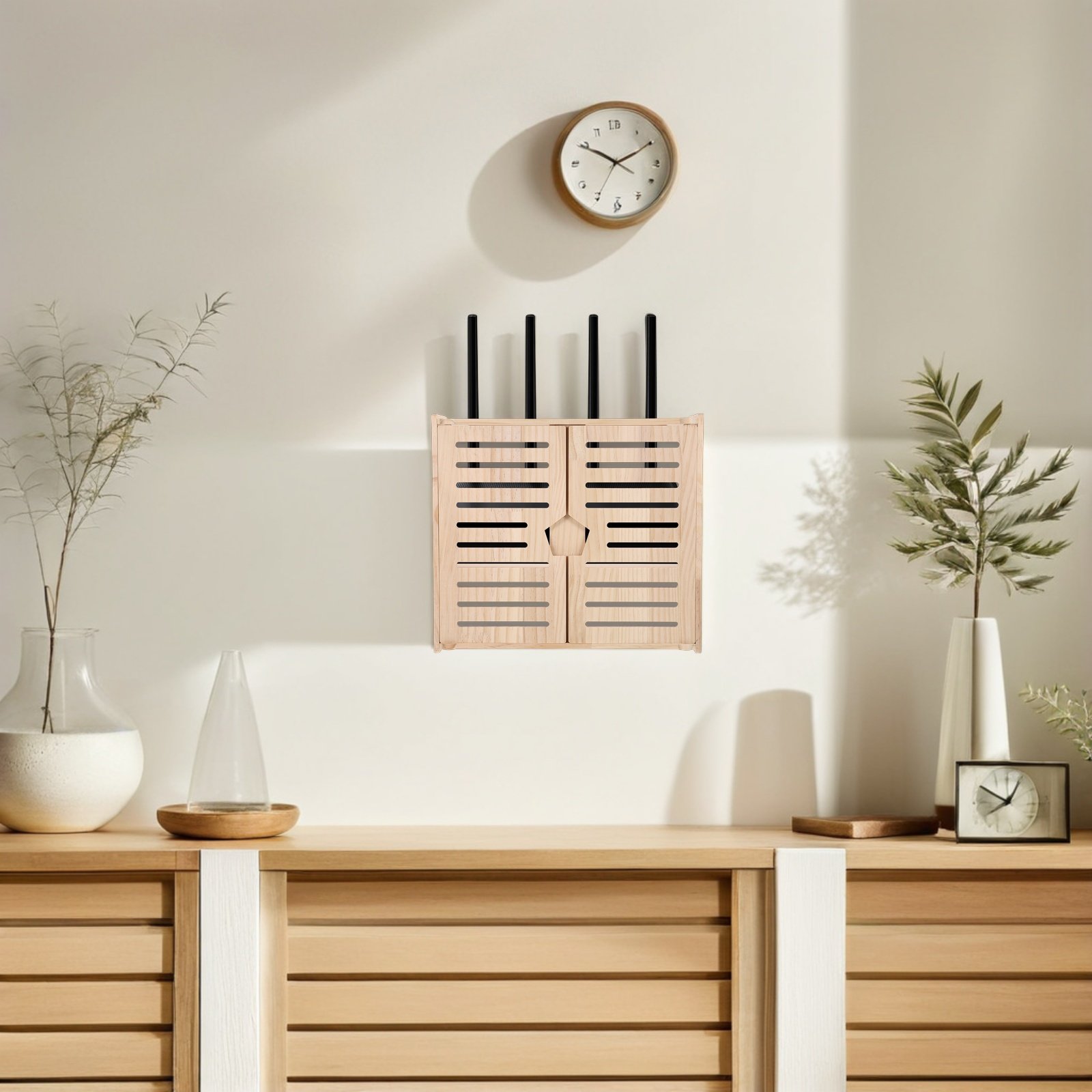 Wooden WiFi Router Storage Box - Power Tools Holder recension och pris