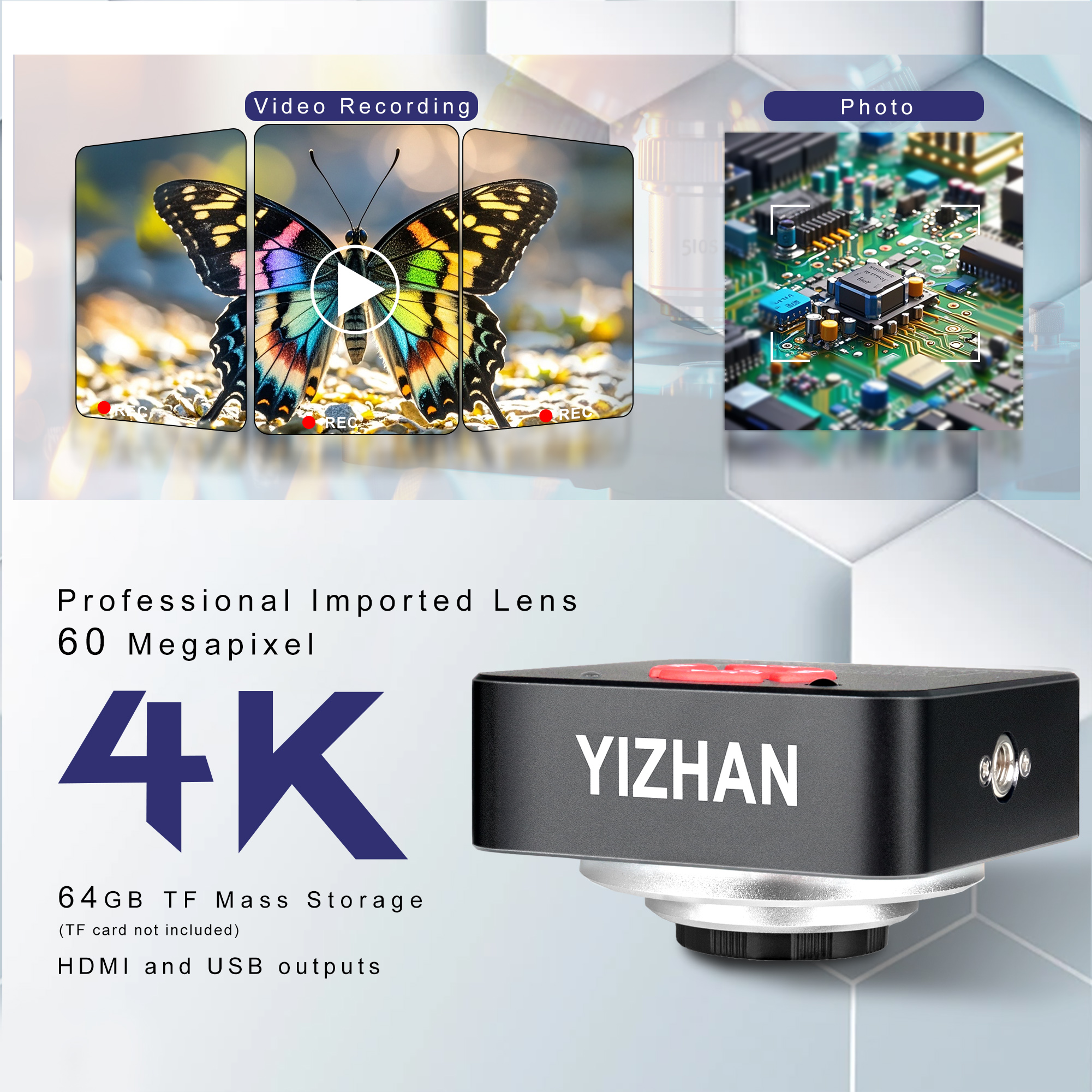 YIZHAN 4K HDMI Digital Microsc - Power Tools Zoom recension och pris