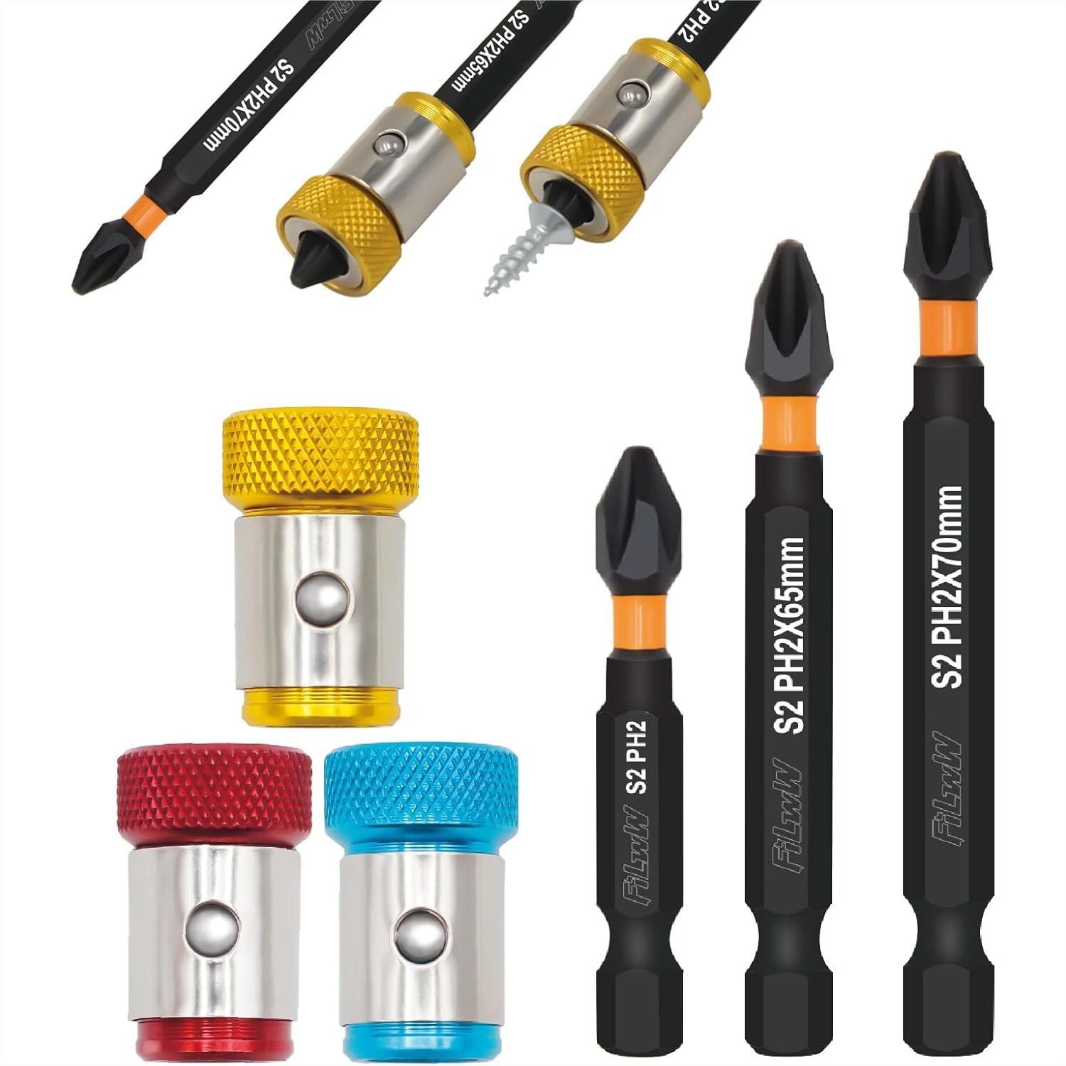 3-Piece Magnetic Screw Ring Se - Power Tools Holder recension och pris