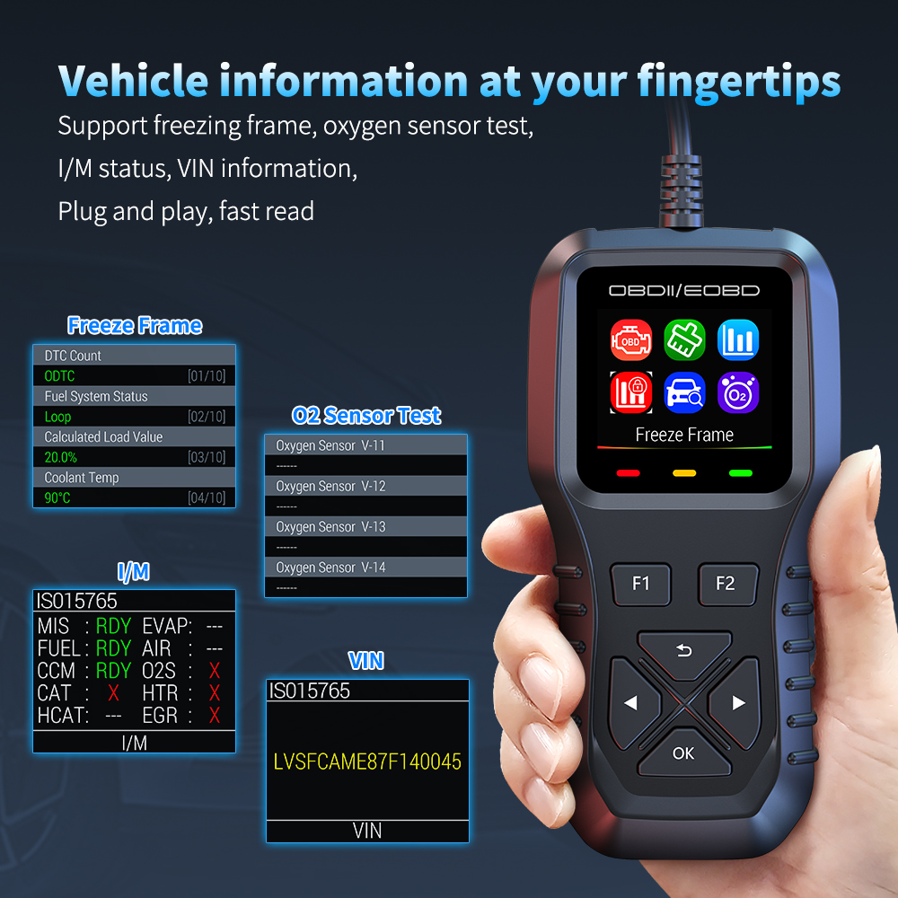 Auto Electronics New K1 OBDII/ - Power Tools English recension och pris