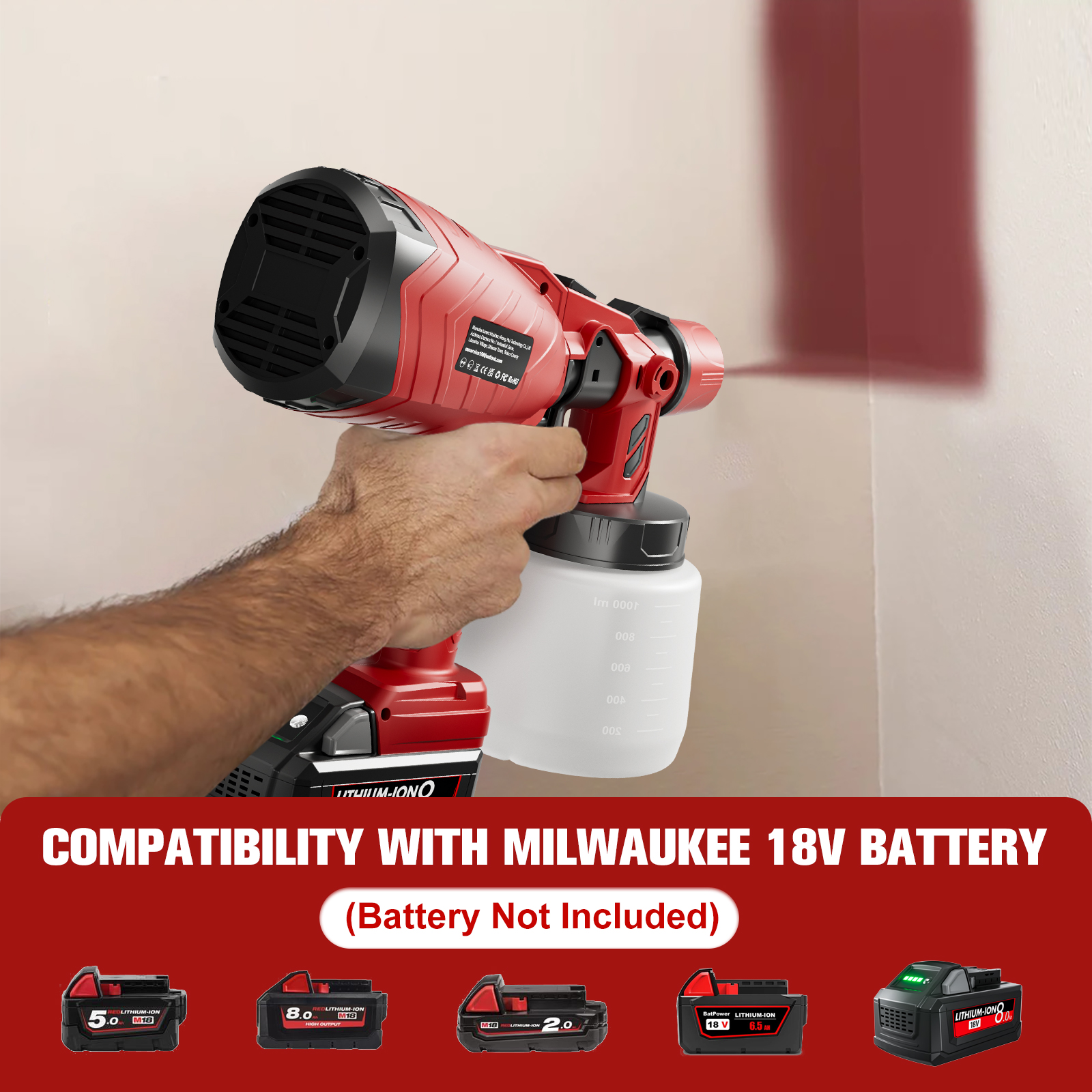 Nananuu 1000ML Cordless Spray  - Power Tools For Windows recension och pris