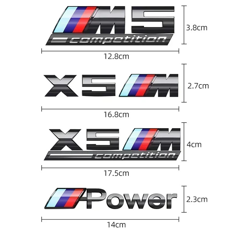 3D ABS Chrome Emblem Letters l - Power Tools Logo recension och pris